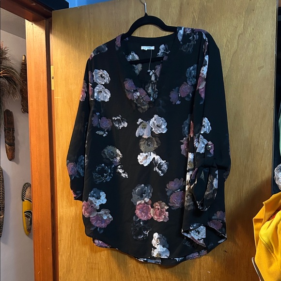 Maurices Tops - Maurices Black Floral Blouse